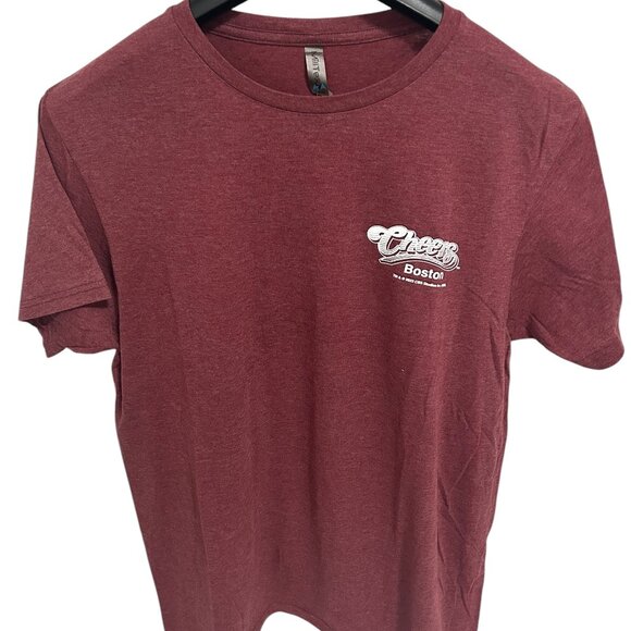 CHEERS BOSTON T-Shirt Size Large Marron I say no to alcohol TV Show Bar NWT - Picture 1 of 6